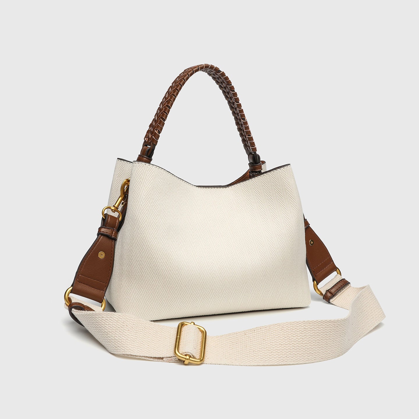 Handwoven Straw Bucket Bag - Women's Casual Tote with Shoulder Strap for Spring Summer Daily Commute Shopping Beach Travel