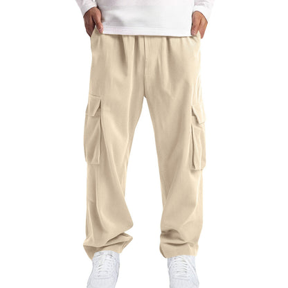 Mens Casual Sporty Corduroy Jogger Work Pants