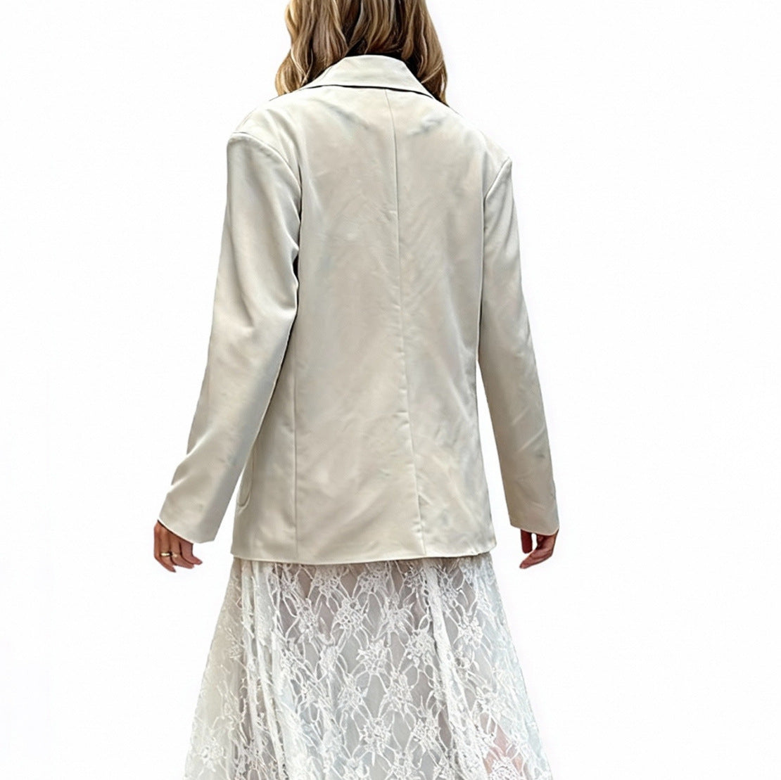 Casual Chic Commuter Straight-Leg Long-Sleeve Blazer For Women