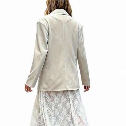 Casual Chic Commuter Straight-Leg Long-Sleeve Blazer For Women