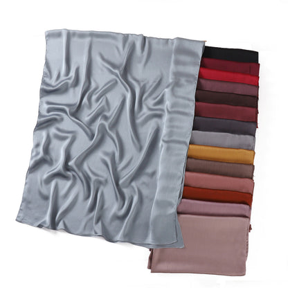 Solid-color Womens Summer Shawl Sunscreen Scarf