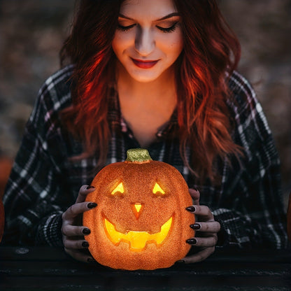 Halloween Orange Pumpkin Lantern LED Battery-powered Halloween Decoration