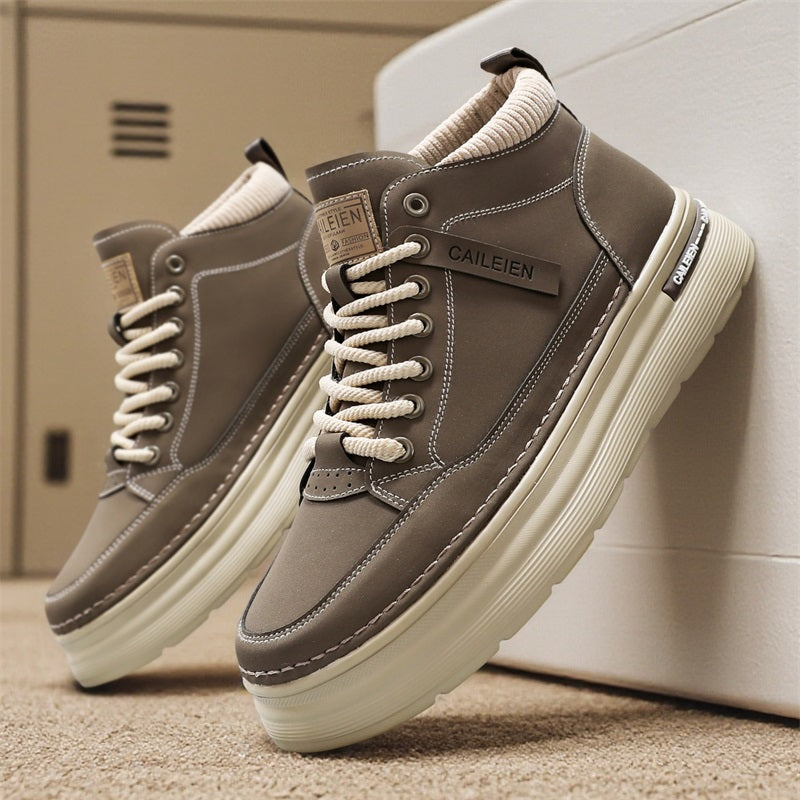 New Arrival Autumn Men's Work Boots, Vintage Work Shoes, Chunky Sole Martin Boots, Casual Fashion Sneakers