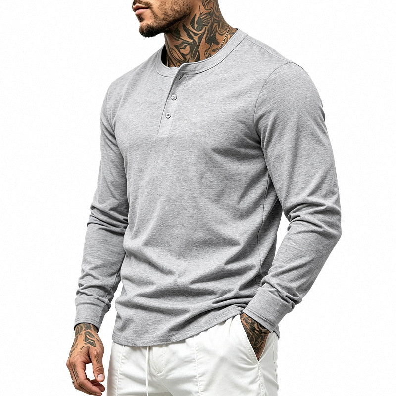 Simple Casual Retro Heavyweight Versatile Long-sleeve Top