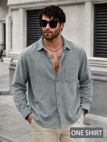 Men's Performance Textured Shirt Breathable, Stylish, All-Season