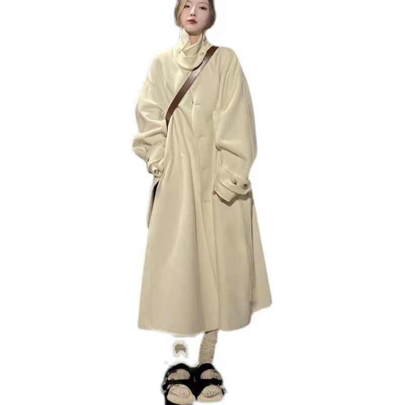 Womens Mid-length Wool Coat New Autumnwinter Style