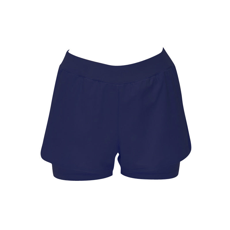 Swimming Trunks Women's Sports Fake Two-piece Flat Angle Conservative Anti-running Light Slim Sunscreen Quick-drying Hot Spring Diving Surfing Shorts