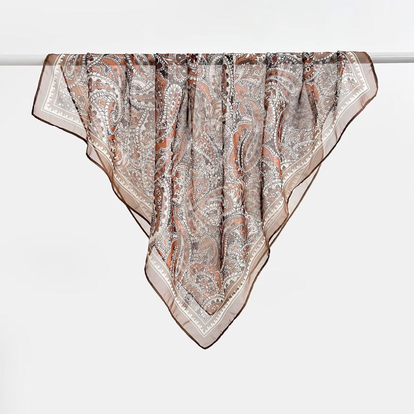 Versatile Printed Thin Square Scarf