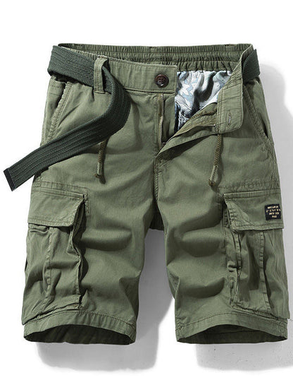 Army Green Cargo Shorts Men's Summer Japanese Style Cityboy Heavy Casual Pants Straight Vintage Pants