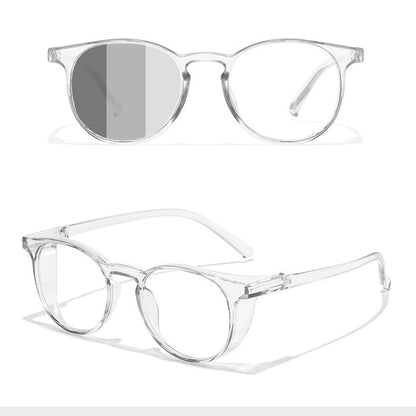 Retro Color-changing Anti-blue Light Glasses Anti-wind And Sand Droplets Myopia Frame