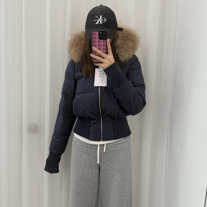 Womens Thickened Fleece-lined Slim-fit Cotton Coat