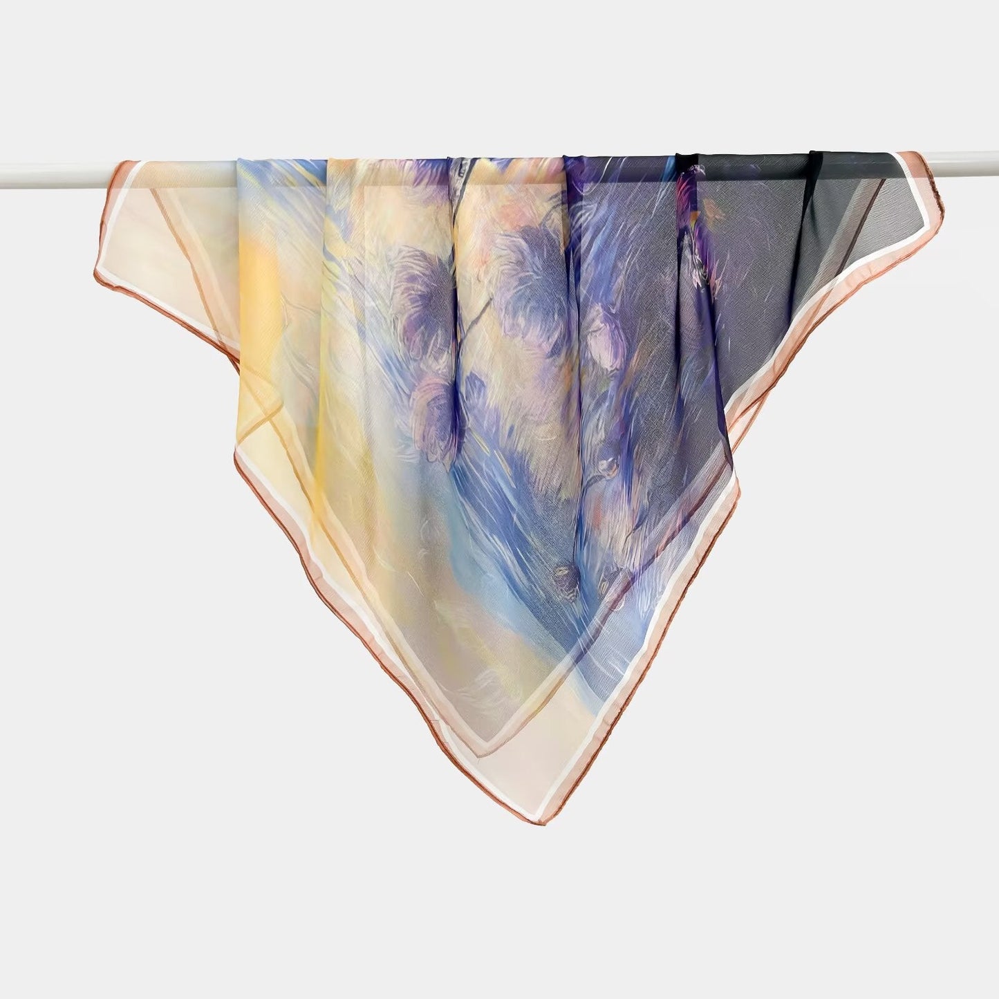 Versatile Printed Thin Square Scarf