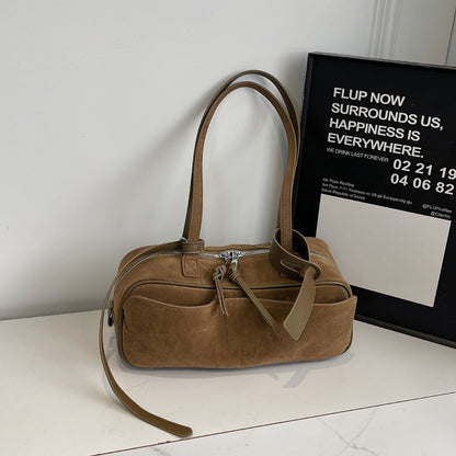 Womens Simple Bowling Handbag Shoulder Bag