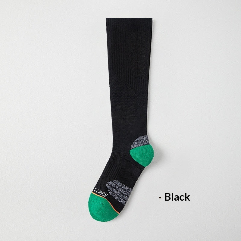Womens Athletic Calf-length Socks High-top Slimming And Sweat-wicking