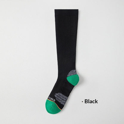 Womens Athletic Calf-length Socks High-top Slimming And Sweat-wicking