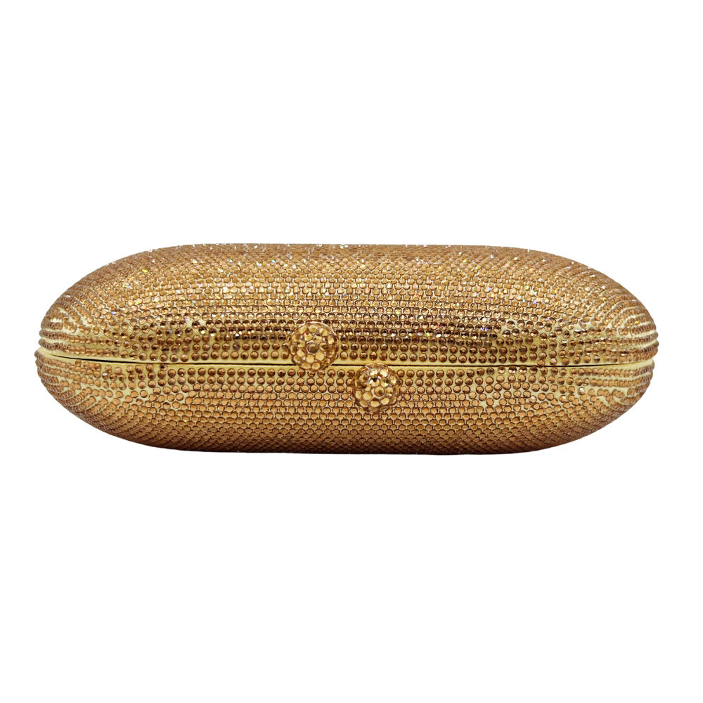 Hot-studded Evening Clutch With A Chain Strap For Banquets