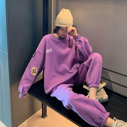 Womens Loose-Fit Casual Two-Piece Sweater Set