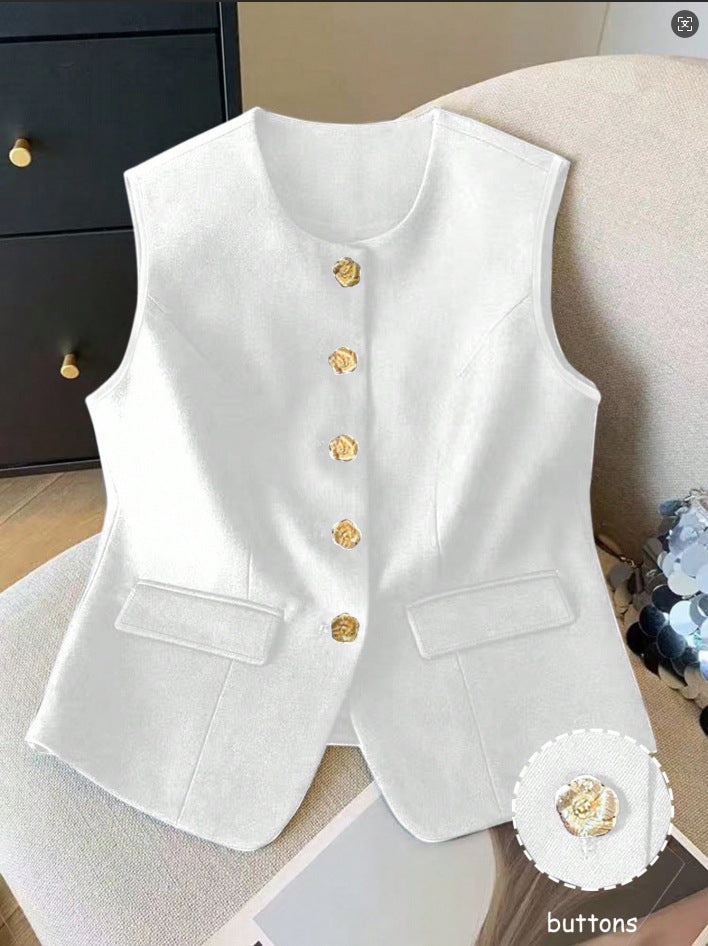 Womens Fashionable Relaxed-fit Niche-style Vest