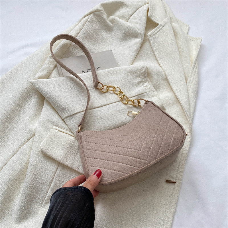 Vintage Felt Crossbody Bag Shoulder Bag Felt Bag For Women