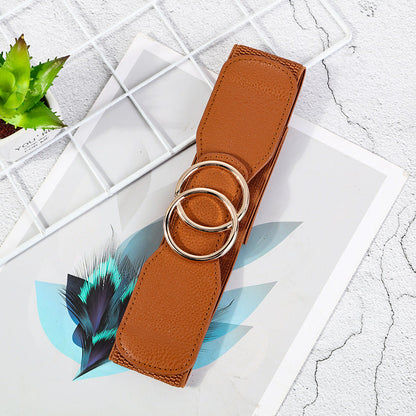 Casual Stretchy Fashion Decorative Belt With A Snap Buckle