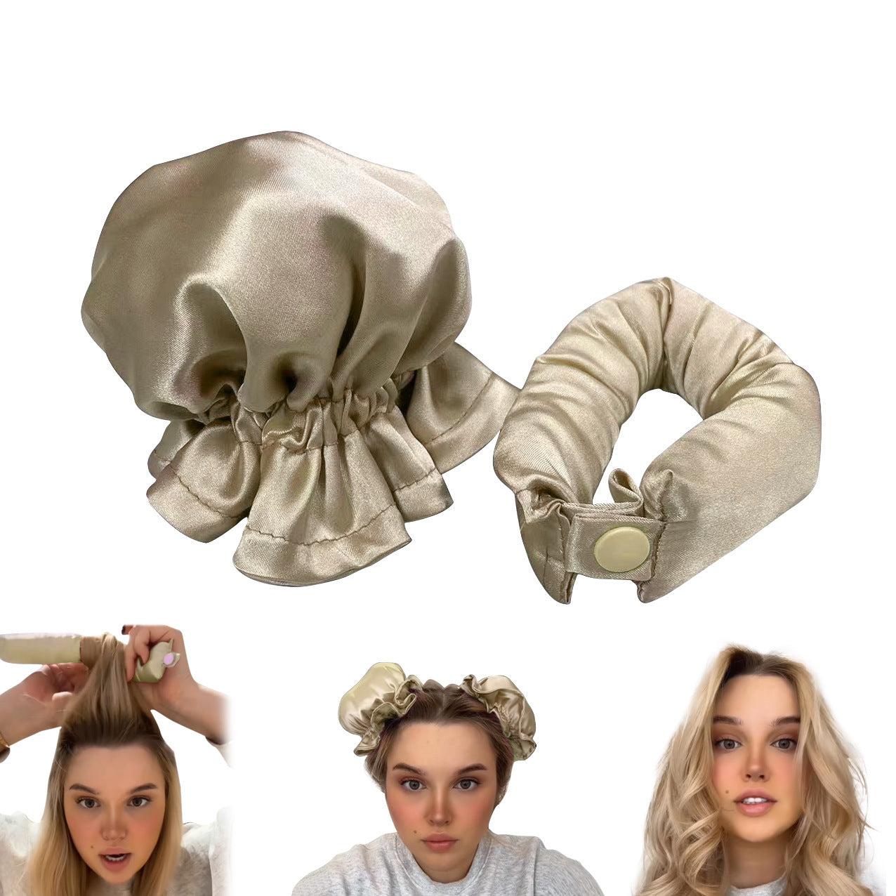 Heatless Cloth-Covered Curling Rod