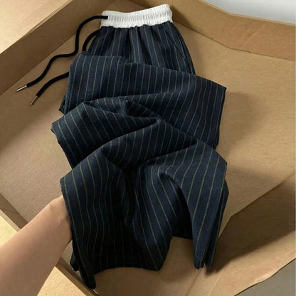 High-waisted, Draping Wide-leg Pants For Women