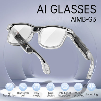 8MP AI Smart Glasses Bluetooth Sunglasses For Music Calling Translation G3