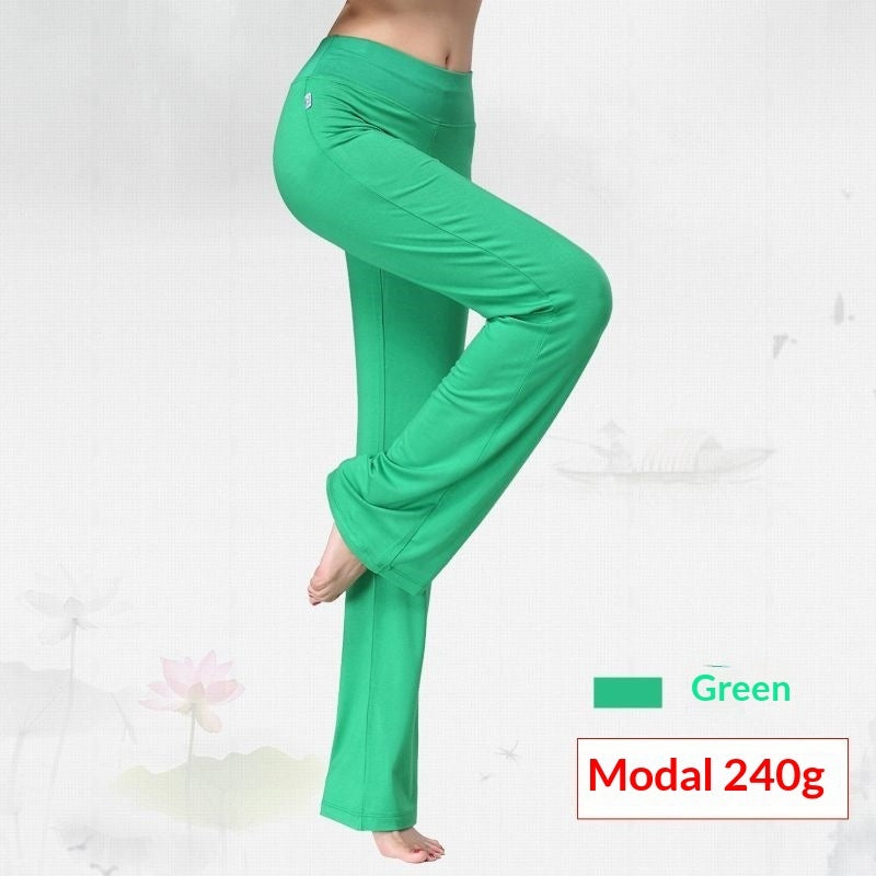 Womens Solid-Color Modal Yoga Pants