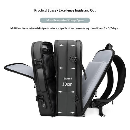 Large-Capacity Travel Duffel Expandable Multifunctional Laptop Backpack For Casual Use