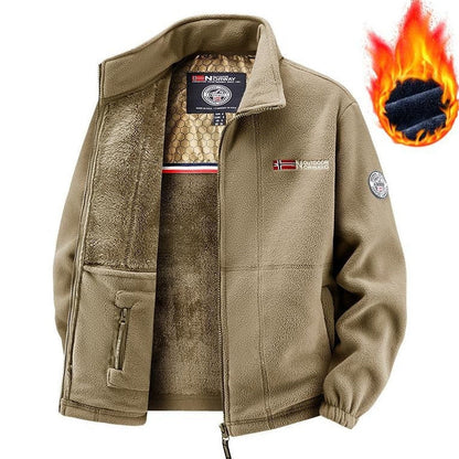 Warm Thickened Double-layer Fleece Mens Jacket