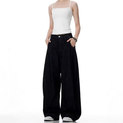 Trendy Solid-color Bootcut Jeans Relaxed Fit For Spring And Autumn