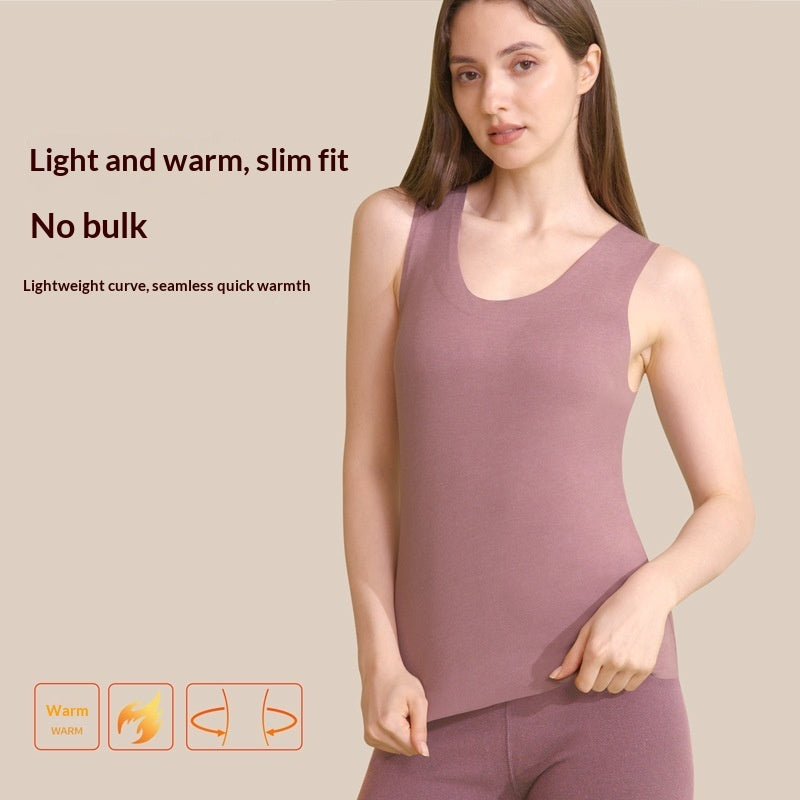 AutumnWinter Fleece-lined Extra-thick Sleeveless Base Top