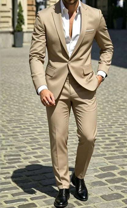 Mens Two-Piece Business Professional Formal Suit