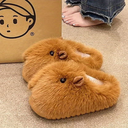 New Comfortable Women's Slippers Soft Suede Indoor