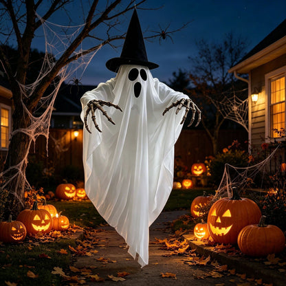 Halloween Ghost Skull Glowing Wizard Hat Halloween Decorations