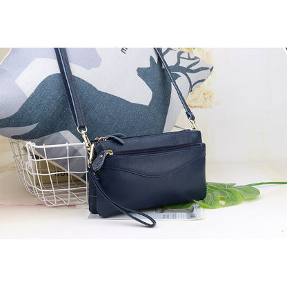 Womens Small Crossbody Bag With Multiple Compartments Made Of Full-Grain Leather