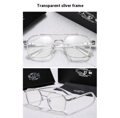 Domineering Flat Light And Zero Degree Anti Blue Light Glasses