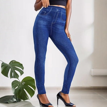 High-waisted Yoga Pants With Double-ring Gold-stamped Print
