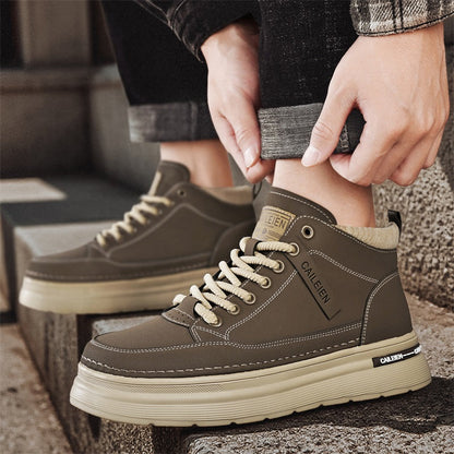 New Arrival Autumn Men's Work Boots, Vintage Work Shoes, Chunky Sole Martin Boots, Casual Fashion Sneakers