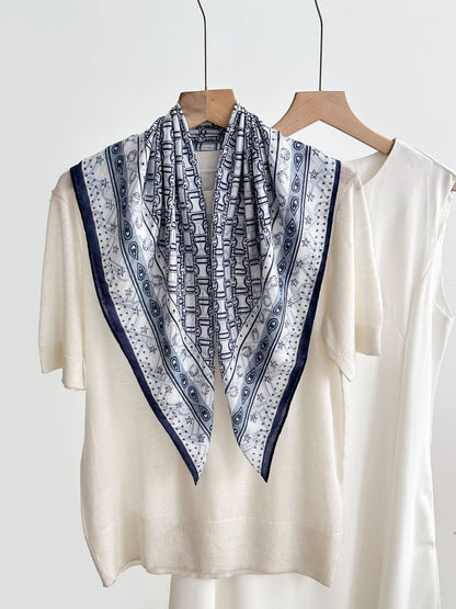 Women's Vintage High-end Outer Silk Scarf