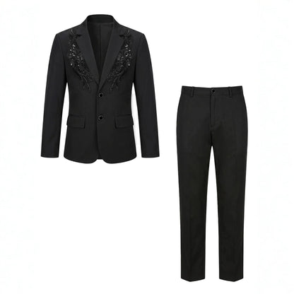 Mens Beaded Evening Suit Set