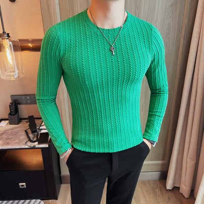 Round-neck Long-sleeve Slim-fit Bottoming Shirt