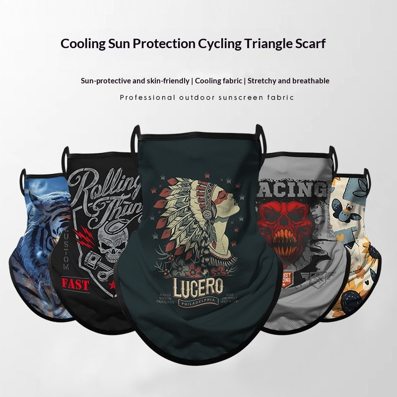 Motorcycle Riding Sun-Protective Face Mask Ear-Hanging Headscarf For Women