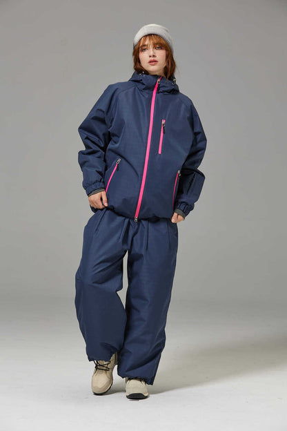 Unisex Windproof And Waterproof Loose-fitting Fashionable Ski Suit Set