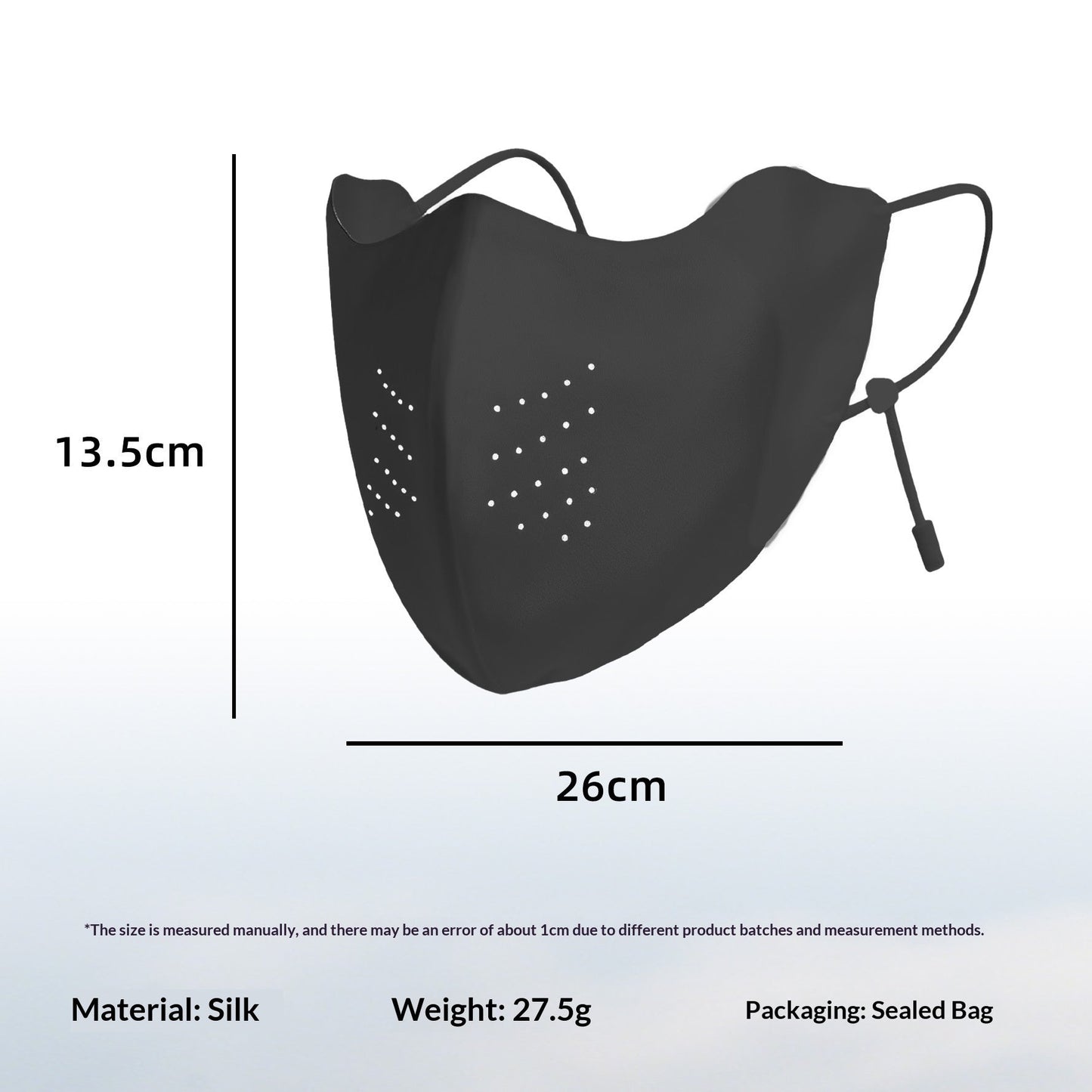 Sun-protective With Ventilation Holes Breathable Ice-silk Sunshade Face Mask