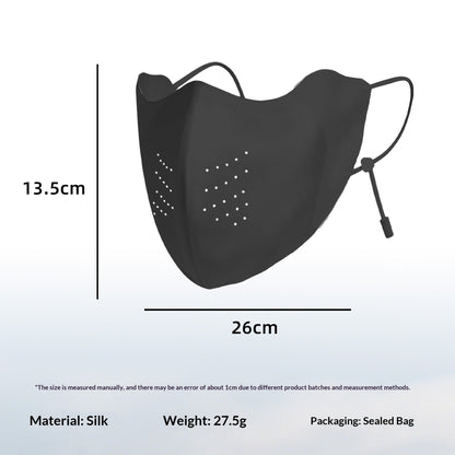 Sun-protective With Ventilation Holes Breathable Ice-silk Sunshade Face Mask