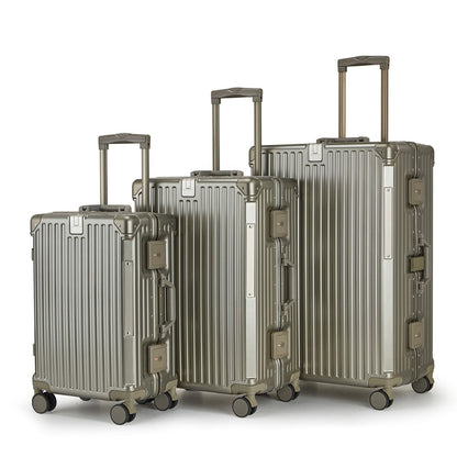 Large-Capacity Aluminum-Frame Rolling Suitcase For Business Travel