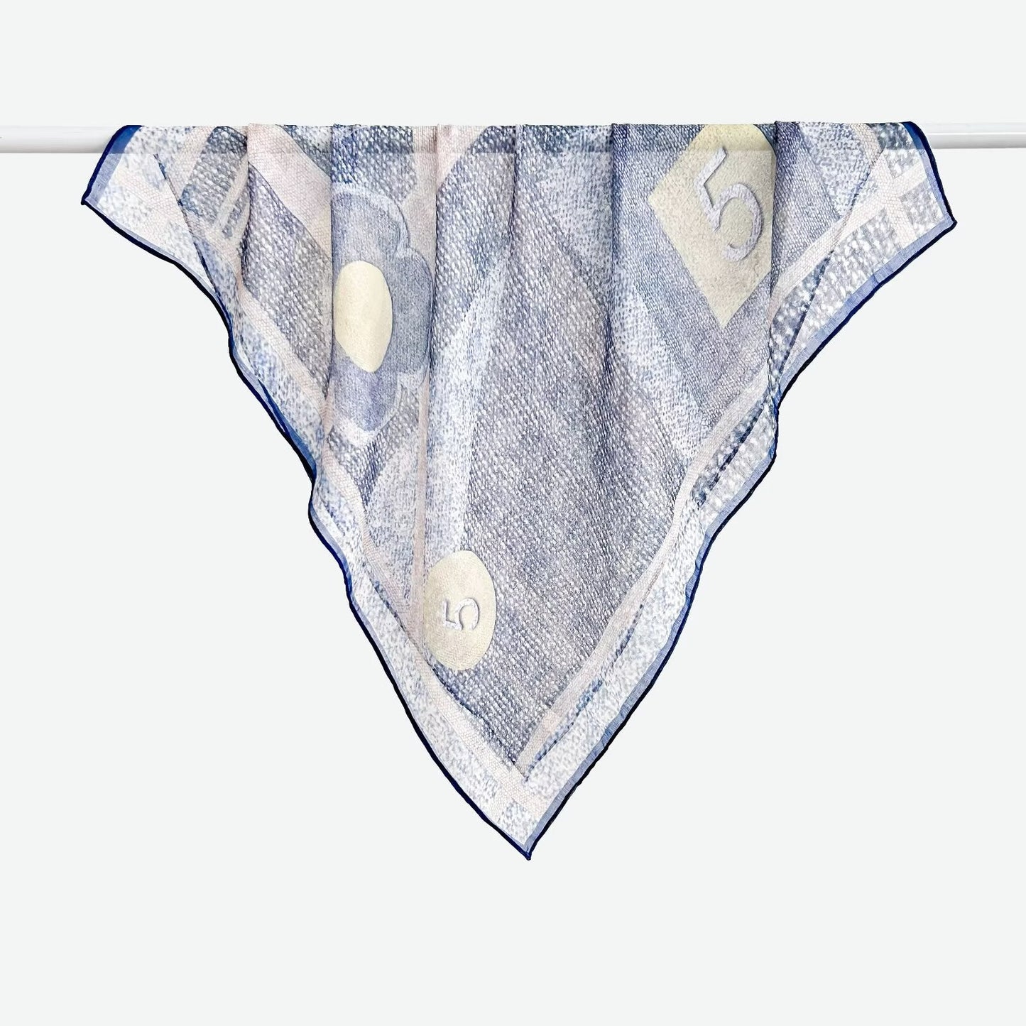 Versatile Printed Thin Square Scarf