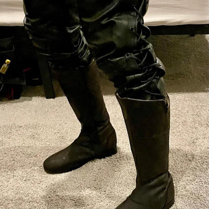 New Mens Round-toe Mid-calf Boots