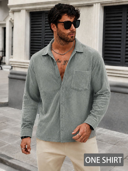 Men's Performance Textured Shirt Breathable, Stylish, All-Season